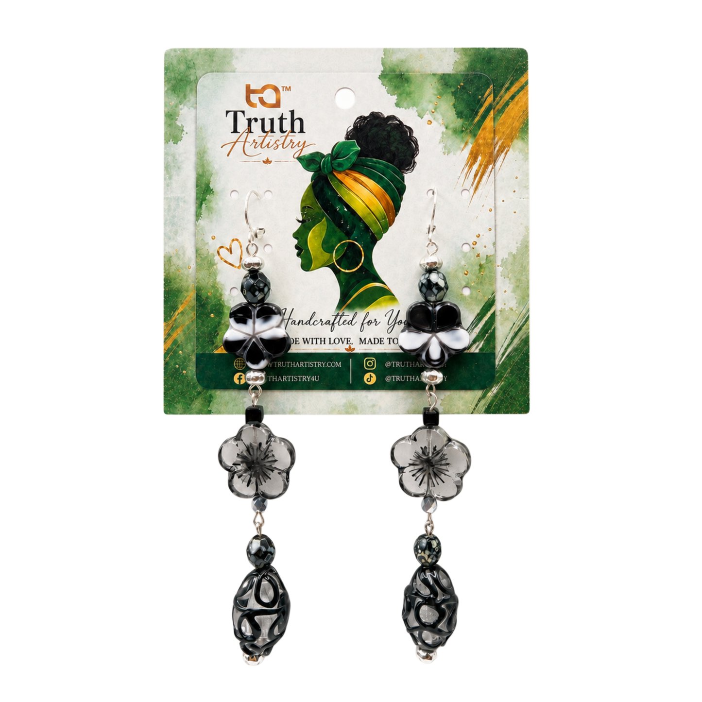 Midnight Bloom Statement Earrings