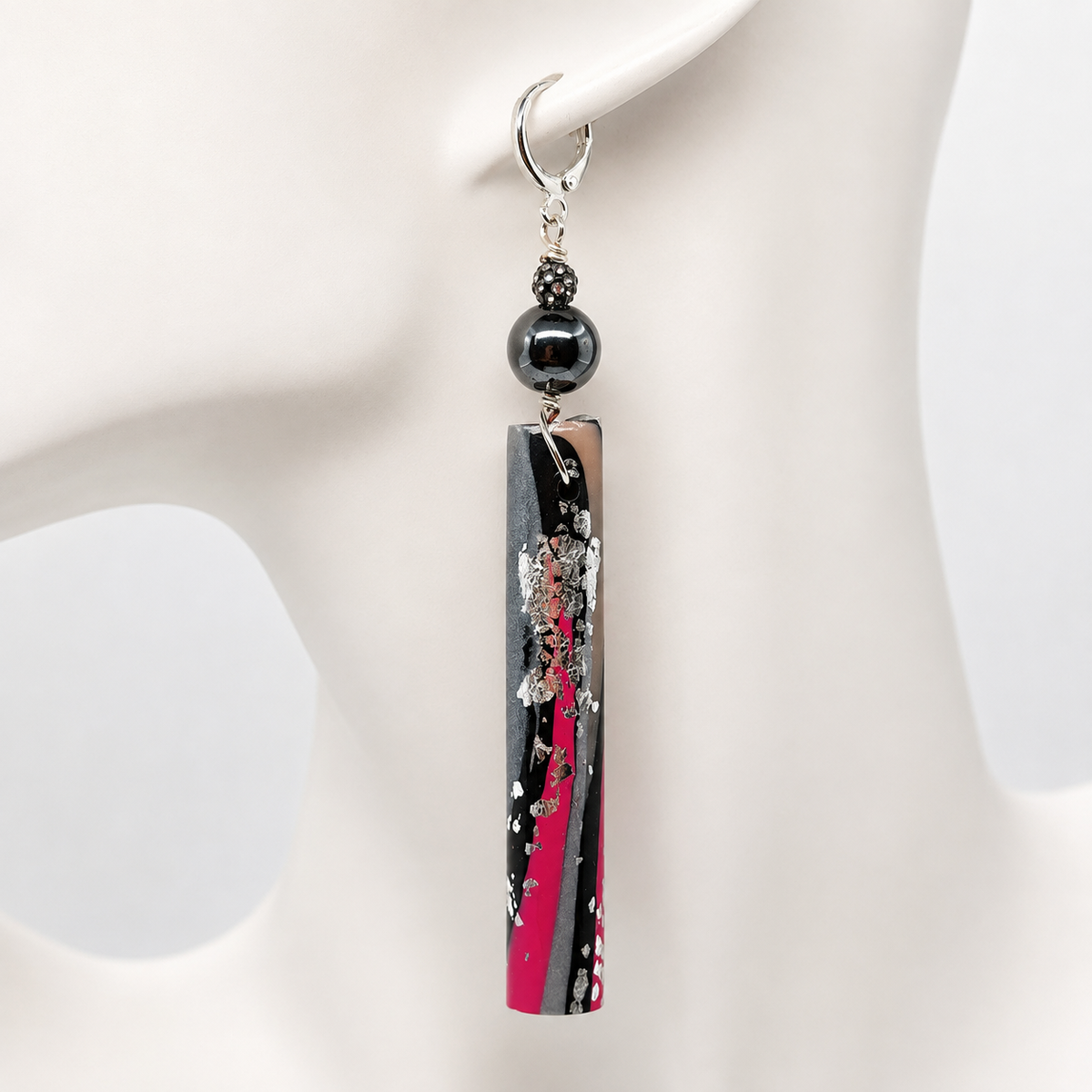 Pink Energy Stiletto Statement Earrings