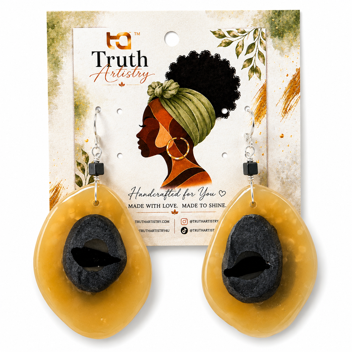 Golden Gaze Eye Statement Earrings