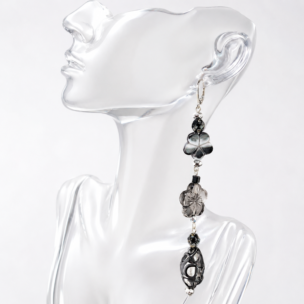 Midnight Bloom Statement Earrings