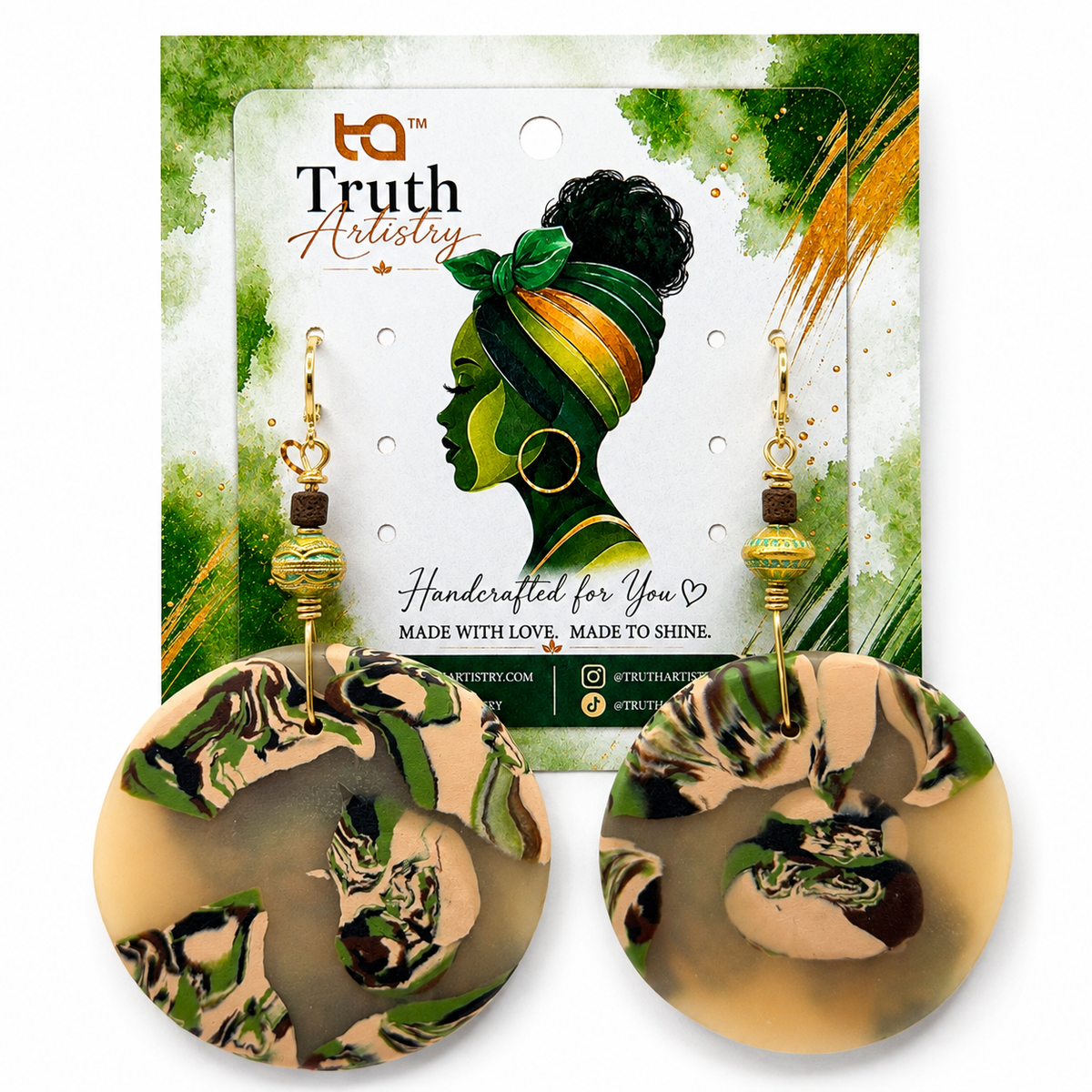 Camo Luxe Statement Earrings