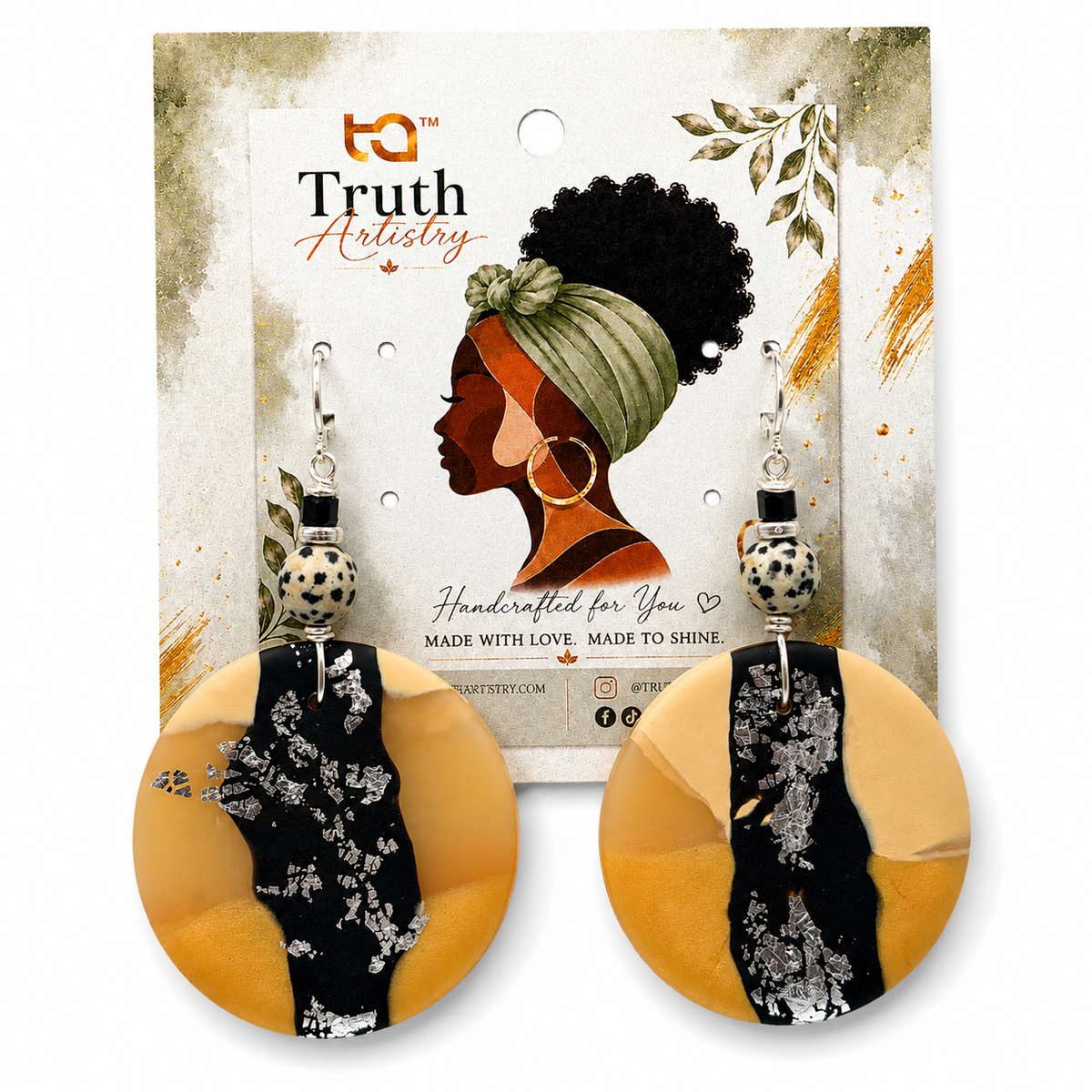 Gilded Noir Statement Earrings
