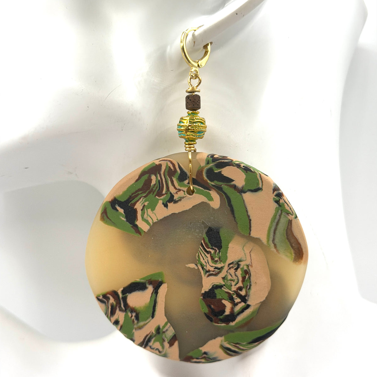 Camo Luxe Statement Earrings