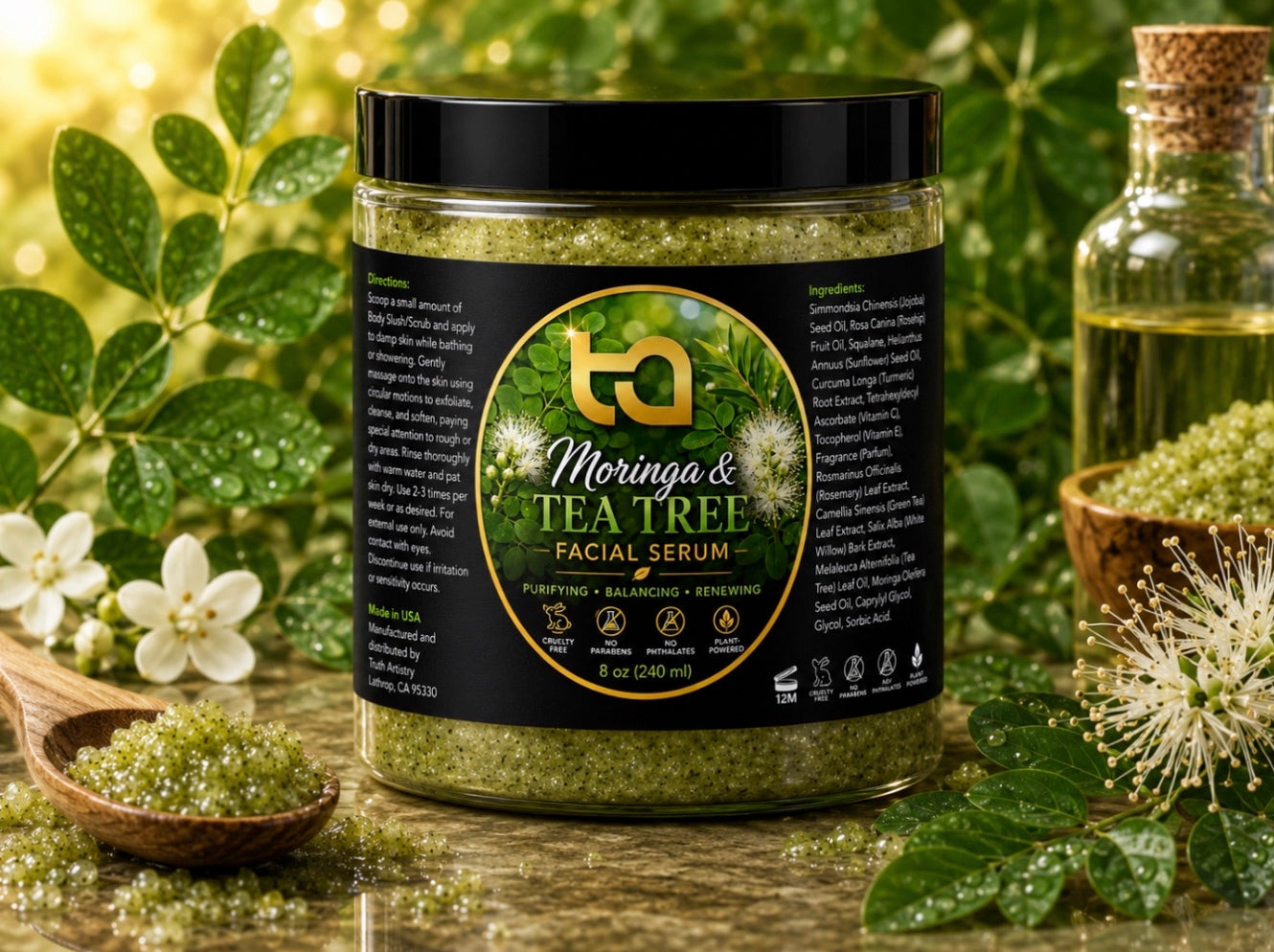 Moringa & Tea Tree Facial Scrub