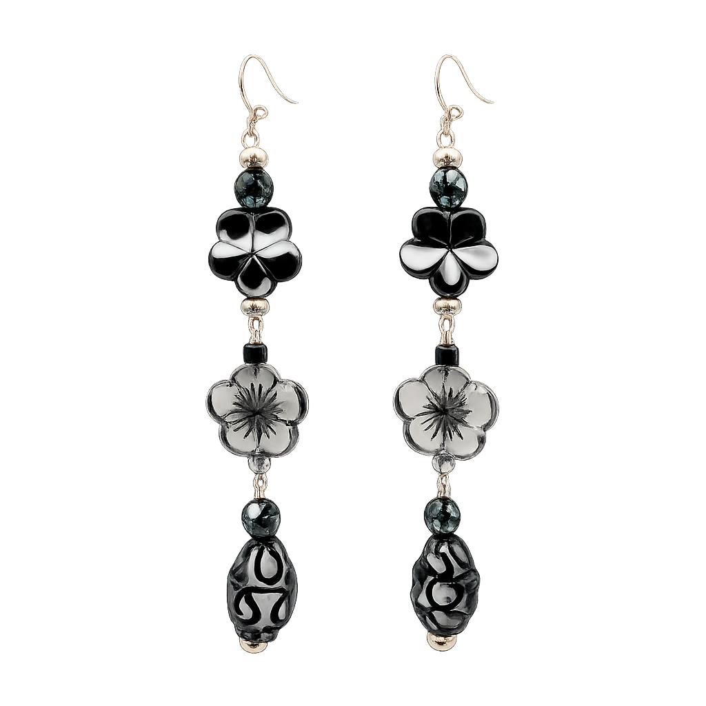 Midnight Bloom Statement Earrings